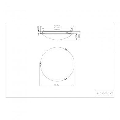 Plafonnier Adrian Nickel mat 2x40W E27 TRIO LIGHTING 6105021-01