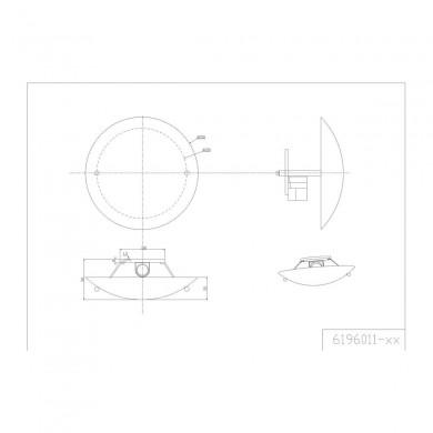 Plafonnier Lana Blanc 1x40W E27 TRIO LIGHTING 6196011-01