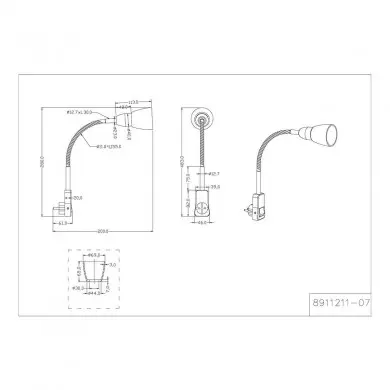 Applique murale Ligara Nickel mat 1x40W E14 TRIO LIGHTING 8911211-07