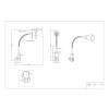 Applique murale Ligara Nickel mat 1x40W E14 TRIO LIGHTING 8911211-07