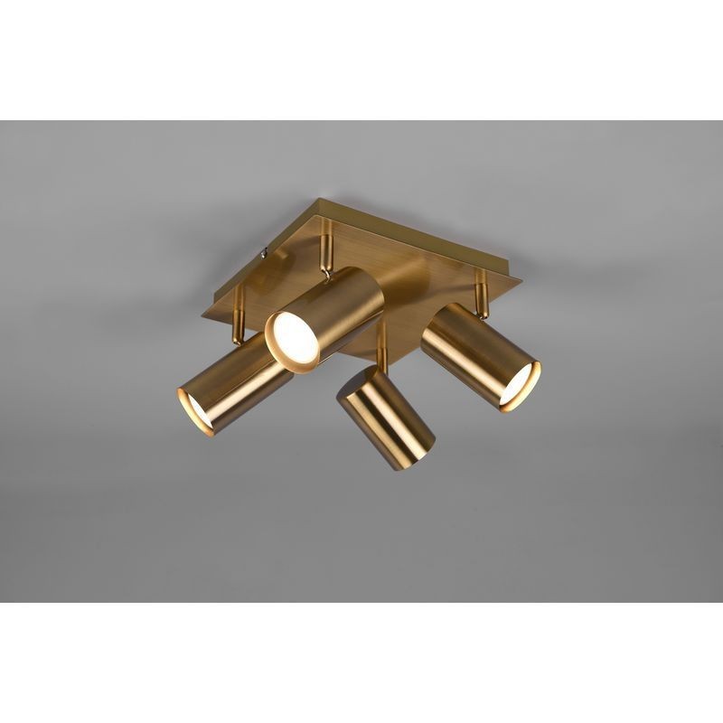 Plafonnier Marley Laiton fumé 4x35W GU10 TRI_802430404 802430404 Plafonnier Marley Laiton fumé 4x35W GU10 TRIO LIGHTING 802430404