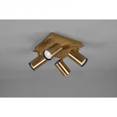 Plafonnier Marley Laiton fumé 4x35W GU10 TRIO LIGHTING 802430404