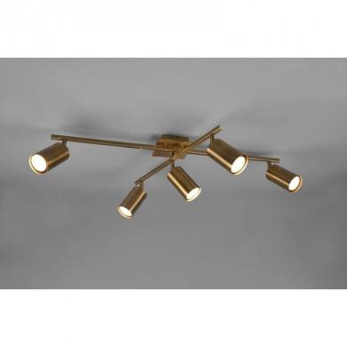 Plafonnier Marley Laiton fumé 5x35W GU10 TRIO LIGHTING 612400504