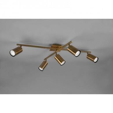 Plafonnier Marley Laiton fumé 5x35W GU10 TRIO LIGHTING 612400504