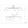 Plafonnier Marley Laiton fumé 5x35W GU10 TRIO LIGHTING 612400504