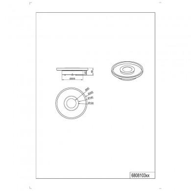 Plafonnier Salle de Bain Ascari Chrome 1x28W SMD LED TRIO LIGHTING 680810306