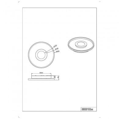 Plafonnier Salle de Bain IP44 Ascari Noir mat 1x35W SMD LED TRIO LIGHTING 680819332