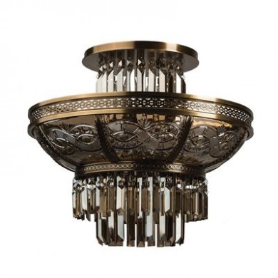 Plafonnier Crystal Laiton 8x60W CH_340011308 340011308 Plafonnier Crystal Laiton 8x60W Chiaro 340011308