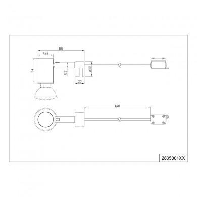 Applique Salle de Bain Lorenzo Noir mat 1x5W GU10 TRIO LIGHTING 283500132