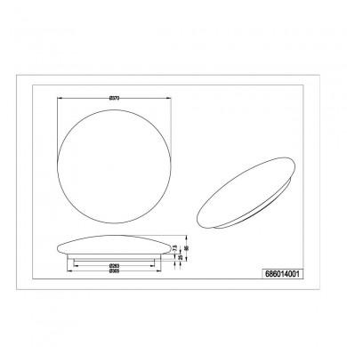 Plafonnier Salle de Bain Paolo Blanc 1x15W SMD LED TRIO LIGHTING 686014001