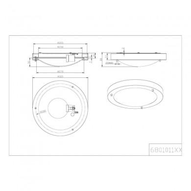 Plafonnier Salle de Bain Condus Blanc 1x60W E27 TRIO LIGHTING 6801011-01