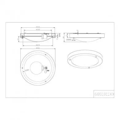 Plafonnier Salle de Bain IP44 Condus Chrome 1x60W E27 TRIO LIGHTING 6801011-06