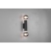 Applique murale Boule Vannes Noir mat 2x40W E27 TRIO LIGHTING R20182032