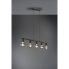 Suspension Boule Vannes Noir mat 5x40W E27 TRIO LIGHTING R30185032