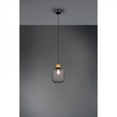 Suspension Industrielle Calimero Noir mat 1x40W E27 D18 TRI_R30561032 R30561032 Suspension Industrielle Calimero Noir mat 1x40W E27 D18 TRIO LIGHTING R30561032