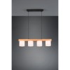 Suspension Cameron Bois naturel Blanc 4x28W E14 TRIO LIGHTING R30654001