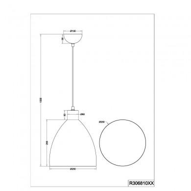 Suspension Jagger Blanc mat 1x40W E27 TRIO LIGHTING R30681031