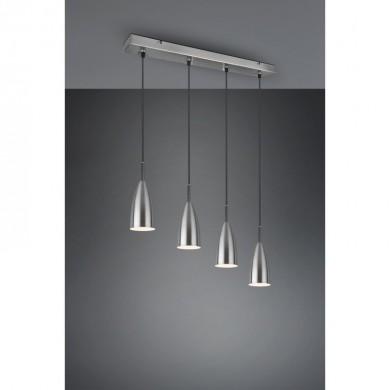 Suspension Industrielle Farin Nickel mat 4x25W E14 TRIO LIGHTING R30694007