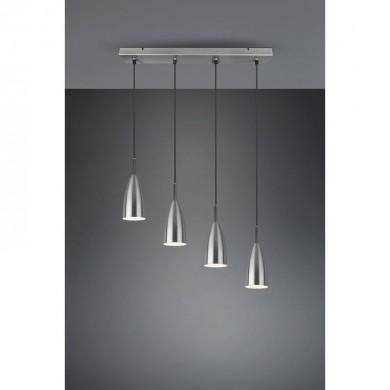 Suspension Industrielle Farin Nickel mat 4x25W E14 TRIO LIGHTING R30694007