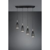 Suspension Industrielle Farin Noir mat 4x25W E14 TRIO LIGHTING R30694032