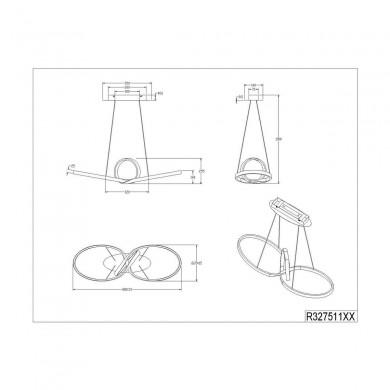 Suspension Sansa Blanc mat 1x28W SMD LED TRIO LIGHTING R32751131