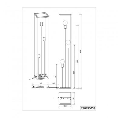 Lampadaire Vito Noir mat 3x10W E27 TRIO LIGHTING R40193032