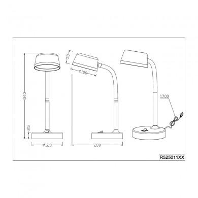 Lampe Kiko Titane 1x4,5W SMD LED TRIO LIGHTING R52501187