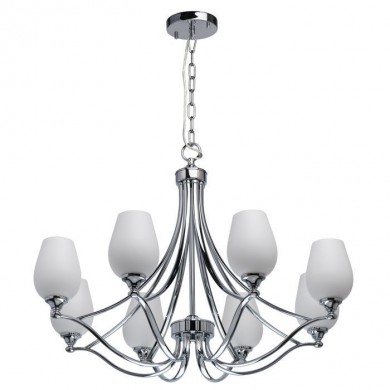 Suspension Palermo Chromé E27 8x60W Max CH_386016408 386016408 Suspension Palermo Chromé E27 8x60W Max Chiaro 386016408