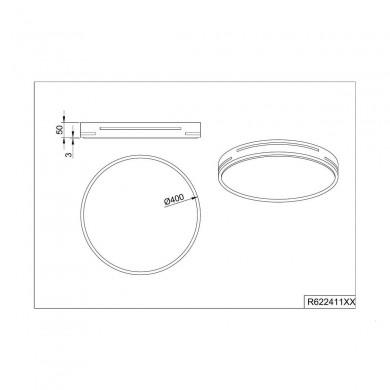 Plafonnier Tacoma Blanc mat 1x24W SMD LED TRIO LIGHTING R62241131