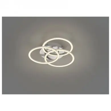 Plafonnier Circle Nickel mat 1x27W SMD LED TRIO LIGHTING R62823107