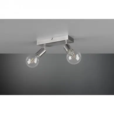 Plafonnier Boule Vannes Nickel mat 2x40W E27 TRI_R80182007 R80182007 Plafonnier Boule Vannes Nickel mat 2x40W E27 TRIO LIGHTING R80182007