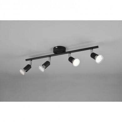 Plafonnier Paris Noir mat 4x35W GU10 TRIO LIGHTING R80914032