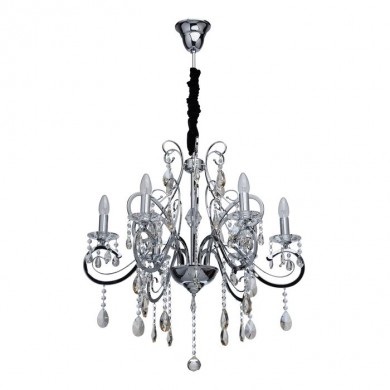 Lustre Pampilles Crystal Chromé 6x60W CH_458010906 458010906 Lustre Pampilles Crystal Chromé 6x60W Chiaro 458010906