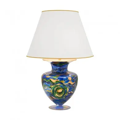 Lampe ANFORA 1x100W E27 Or 24 carats Aqua Blue D55 KOLARZ 1415.71L.BG