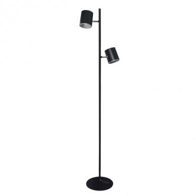 Lampadaire Edgar Noir LED Intégrée 2x6W DM_408042502 408042502 Lampadaire Edgar Noir LED Intégrée 2x6W DE MARKT 408042502