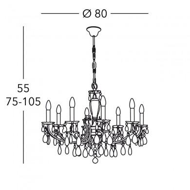 Lustre VICTORIA 2 8x40W E14 Or Albero Multi KZ_3003-88-3-KoT__al99 3003.88.3.KoT/al99 Lustre VICTORIA 2 8x40W E14 Or Albero Multi KOLARZ 3003.88.3.KoT/al99