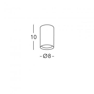 Spot TUBE 1x7W GX53 Argenté Leaf Silver D8 H10 KOLARZ A1347.11.Ag/10