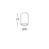 Spot TUBE 1x7W GX53 Argenté Leaf Silver D8 H10 KOLARZ A1347.11.Ag/10
