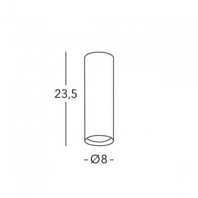 Spot TUBE 1x7W GX53 Argenté Vintage Silver D8 H23,5 KOLARZ A1347.11.VinAg/23