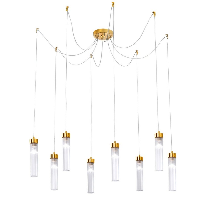 Suspension Araignée RAGGIO 8x25W E14 Feuille d'or KZ_6009-30830 6009.30830 Suspension Araignée RAGGIO 8x25W E14 Feuille d'or KOLARZ 6009.30830