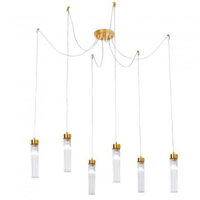 Suspension Araignée RAGGIO 6x25W E14 Feuille d'or KOLARZ 6009.30630