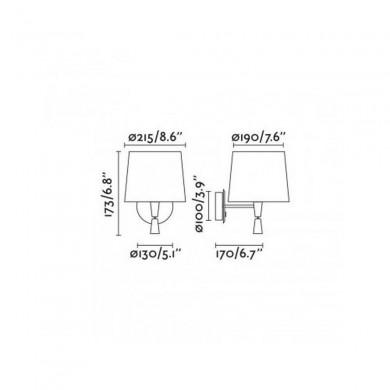 Applique Murale Samba Blanc Vert Liseuse 1x15W E27 FARO 64308-37