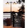 Lampadaire exterieur Galvanisé LUND 2X57W Max NORLYS 275GA