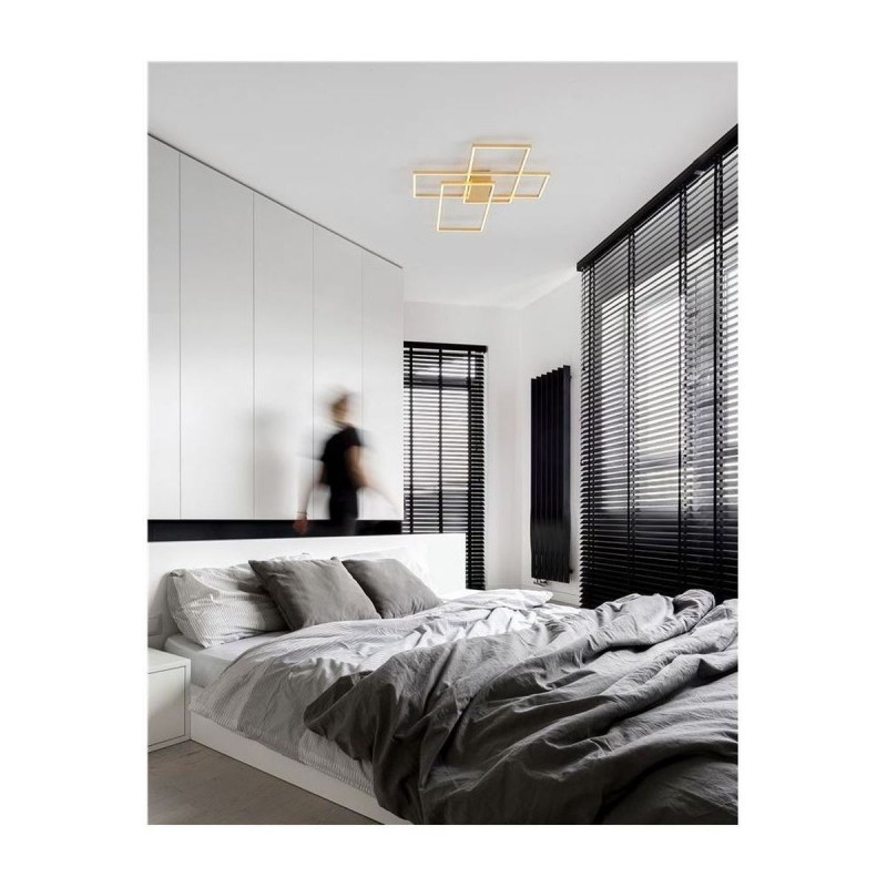 Plafonnier BILBAO Feuille d'Or LED 55 W NOVA LUCE 9508432