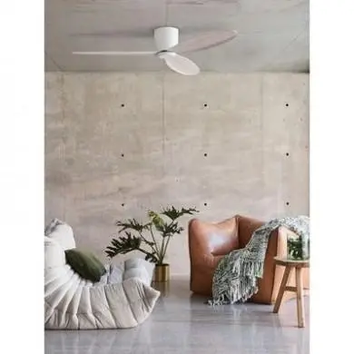 Ventilateur de plafond Radar 132cm Blanc Chêne BOUTICA DESIGN 210518