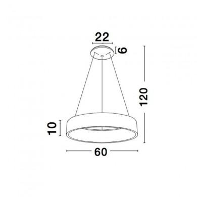 Suspension RANDO Gris LED 42 W 4000K NOVA LUCE 6167204