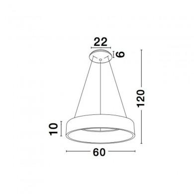 Suspension RANDO Blanc LED 42 W 3000K NOVA LUCE 6167205