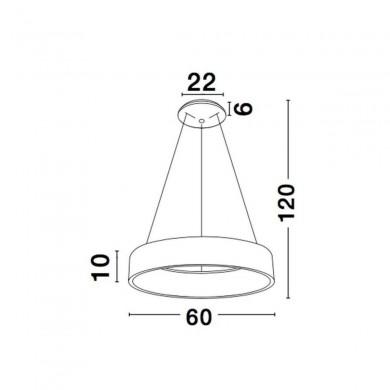 Suspension RANDO Noir LED 42 W NOVA LUCE 6167220