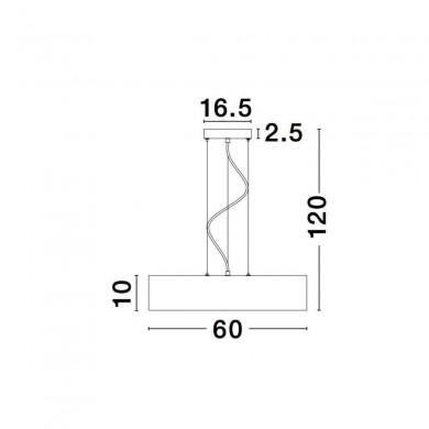 Suspension RODA Blanc LED 46 W NOVA LUCE 616803
