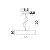 Suspension RODA Gris LED 46 W NOVA LUCE 616804